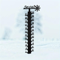 Metal Snowflake Snow Gauge Garden Stake Christmas Decor