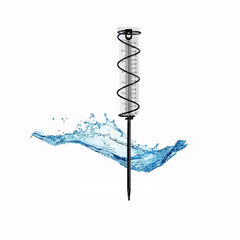 Glass Rain Gauge With Detachable Stake Metal Frame