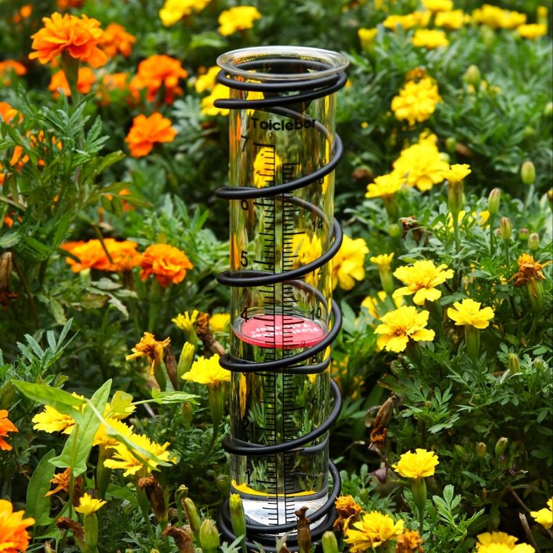 17 Capacity Rain Gauge Glass Tube Replacement Outdoor Lawn Garden Yard