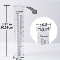 17 Capacity Rain Gauge Glass Tube Replacement Outdoor Lawn Garden Yard