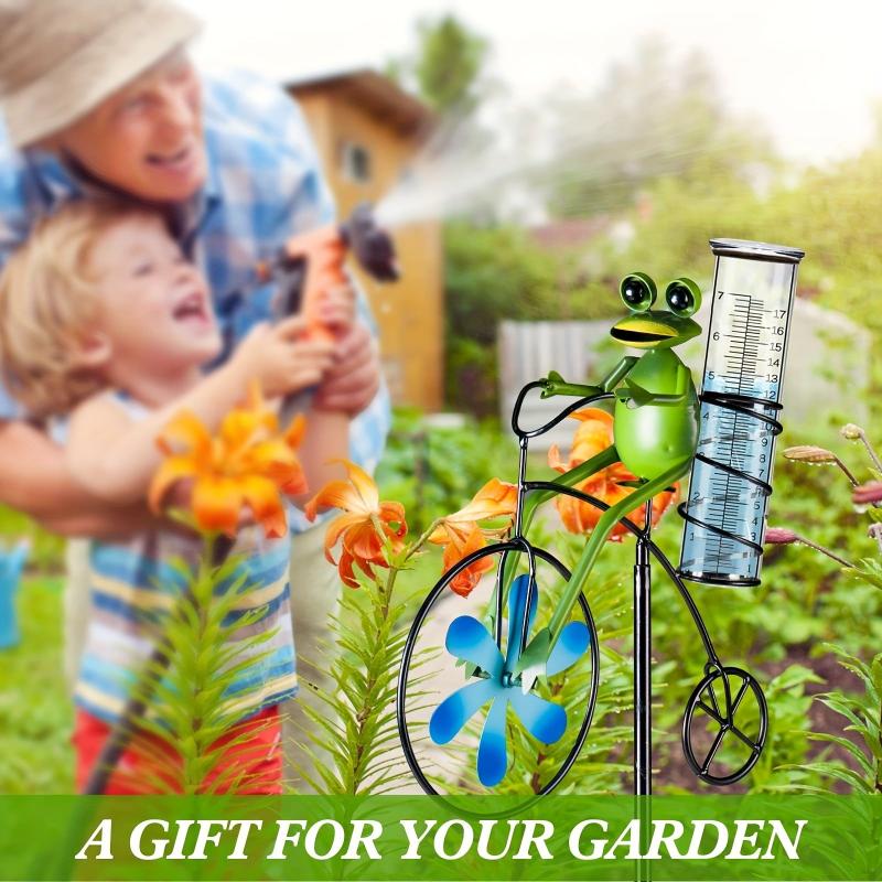 Glass Rain Gauge Outdoor 17 Capacity Upgrade with Stake