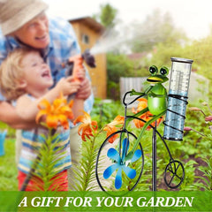 Glass Rain Gauge Outdoor 17 Capacity Upgrade with Stake
