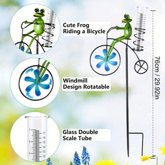 Glass Rain Gauge Outdoor 17 Capacity Upgrade with Stake