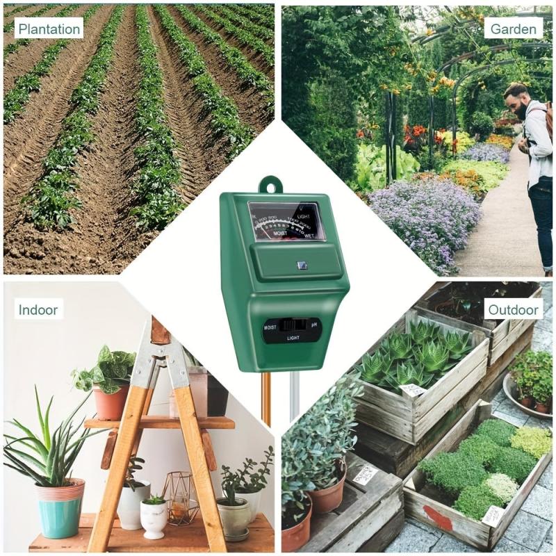 3-in-1 Soil Moisture Meter for Plants Indoor Outdoor Gardening Farming