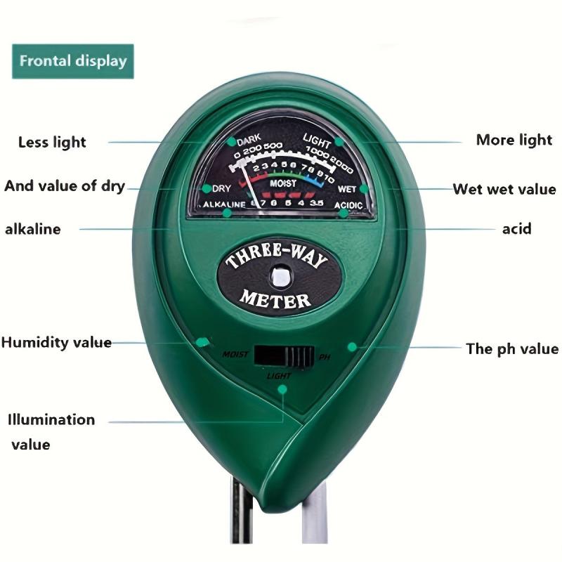3-in-1 Soil Tester Moisture Meter PH Tester