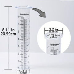 Rain Gauge Replacement Tube Plastic 17 Capacity