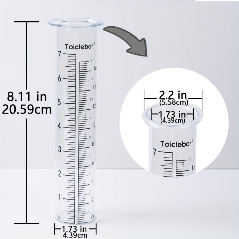 Rain Gauge Replacement Tube 17 Capacity with Red Float Marker