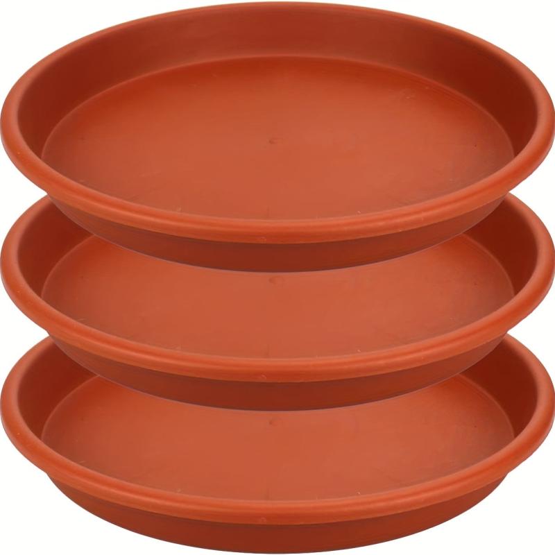 3pcs Terracotta Plant Saucers for Indoor & Outdoor Garden Plants