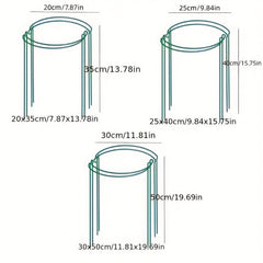 4pcs Metal Half Round Flower Support Stakes for Garden Plant