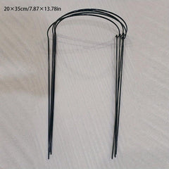 4pcs Metal Half Round Flower Support Stakes for Garden Plant