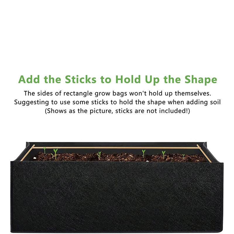 Fabric Raised Garden Bed Plant Grow Bags - Non Woven Aeration Bags