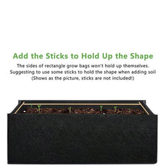 Fabric Raised Garden Bed Plant Grow Bags - Non Woven Aeration Bags