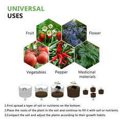 Fabric Raised Garden Bed Plant Grow Bags - Non Woven Aeration Bags