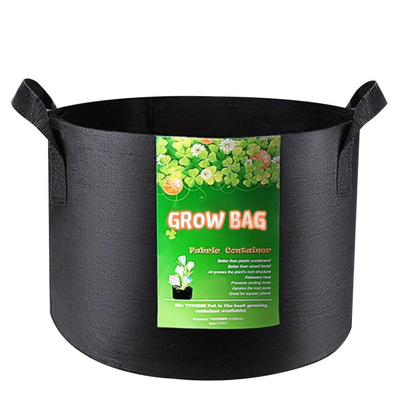 1pc Grow Bags Heavy Duty 300G Thickened Non Woven Plant Fabric Pots With Handles