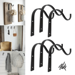 Small Metal Hooks J Hook Vintage Wall Hook Screw Hooks Hanging Plant Holder Flow