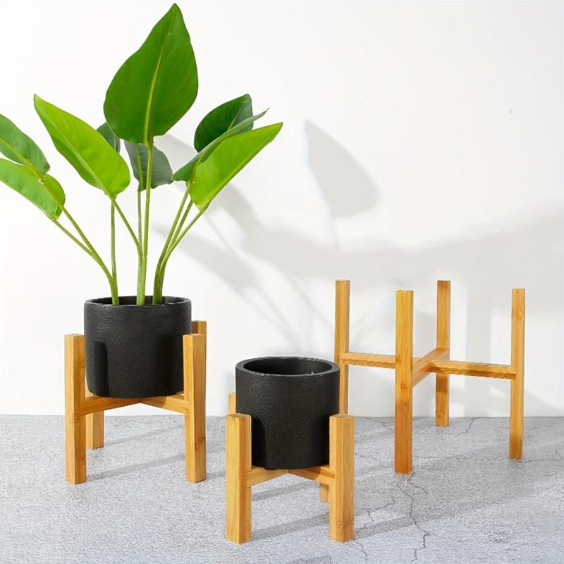 Wooden Plant Stand Flower Pot Base Holder Stool Indoor Outdoor Display