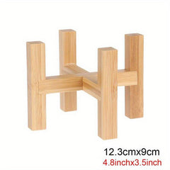 Wooden Plant Stand Flower Pot Base Holder Stool Indoor Outdoor Display