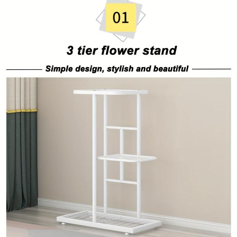 2 Tier Flower Stand Pot Indoor Household Balcony Shelf