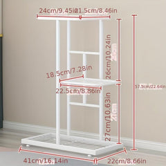 2 Tier Flower Stand Pot Indoor Household Balcony Shelf