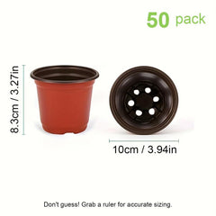 50pcs Plastic Planter Pots for Indoor and Outdoor Plants Lightweight Durable