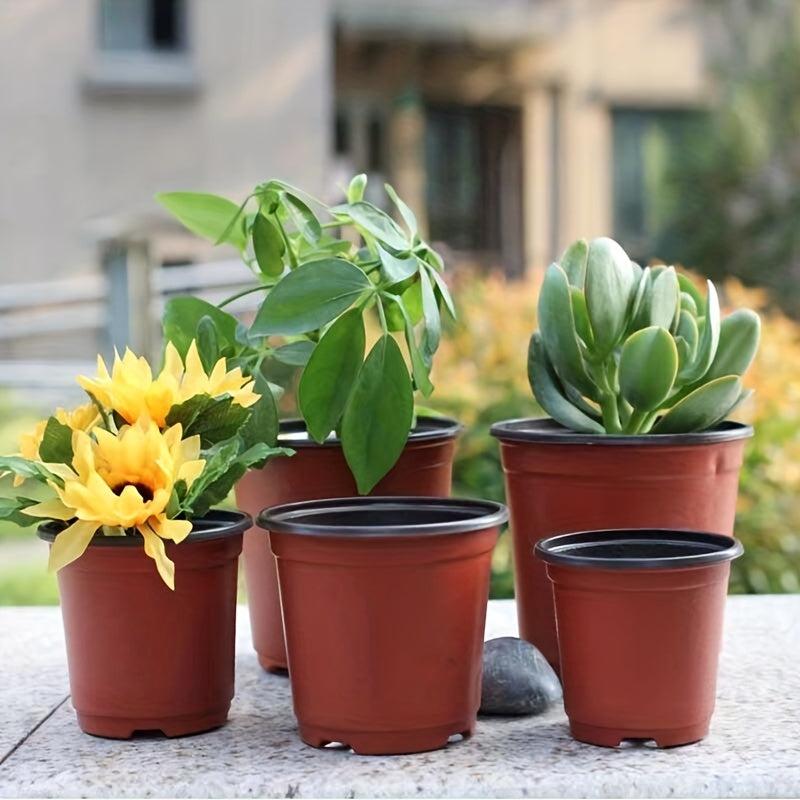 50pcs Plastic Planter Pots for Indoor and Outdoor Plants Lightweight Durable