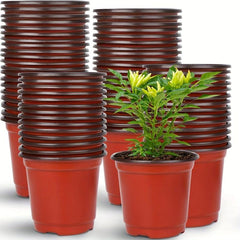 50pcs Plastic Planter Pots for Indoor and Outdoor Plants Lightweight Durable