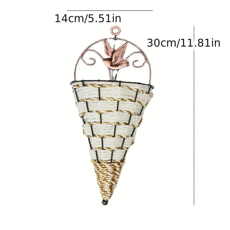 1pc Flower Pot Wall Planting Net Straw Macrame Plant Hanger
