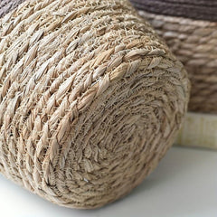 Straw Woven Flowerpots Set for Succulents Green Plants Hydroponics