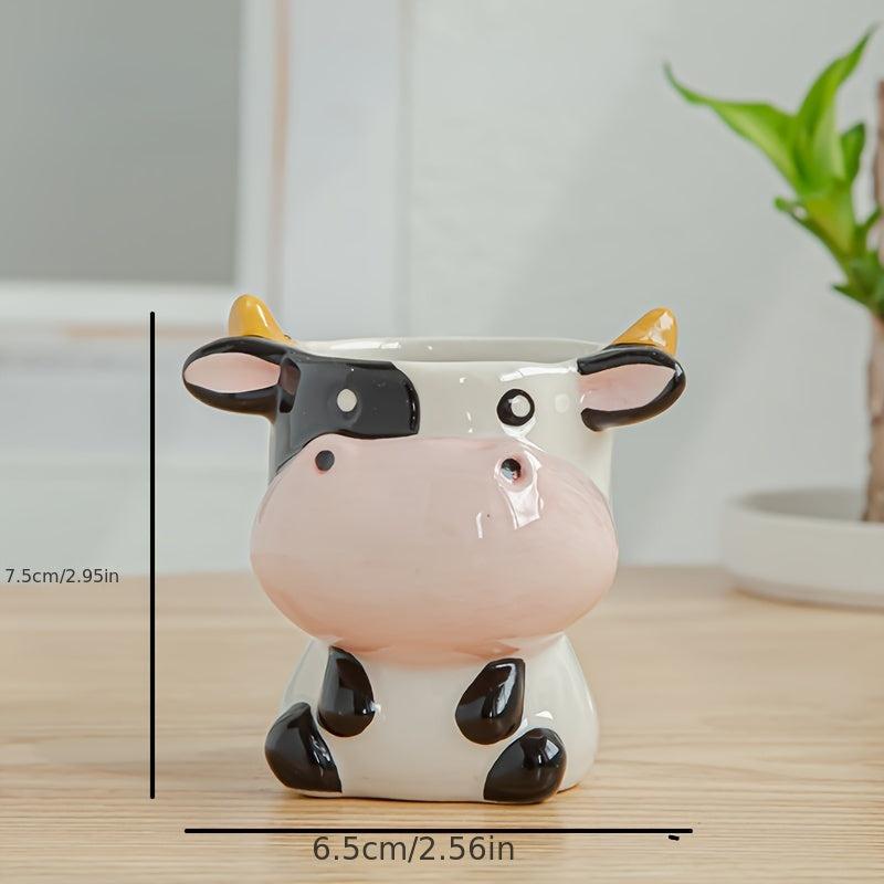 Mini Ceramic Animal Flower Pot for Home Office Garden Decor