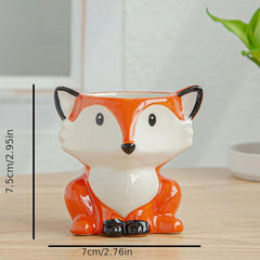 Mini Ceramic Animal Flower Pot for Home Office Garden Decor