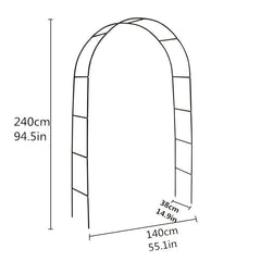Iron Arch Flower Stand Rose Vine Moon Grape