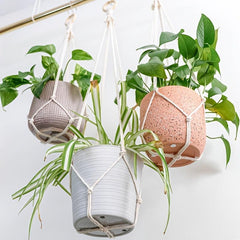 Hand Woven Plant Hanger Net DIY Hanging Basket Cotton Rope Bag