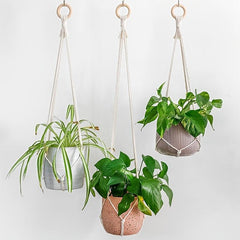 Hand Woven Plant Hanger Net DIY Hanging Basket Cotton Rope Bag