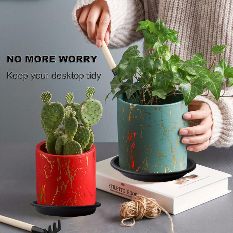 Plastic Plant Saucer Pot Tray 6-48 Cm Flower Planter Saucers Drip Tray
