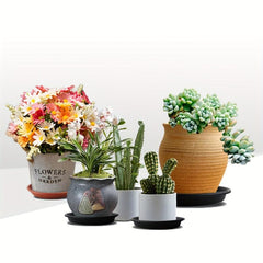 Plastic Plant Saucer Pot Tray 6-48 Cm Flower Planter Saucers Drip Tray