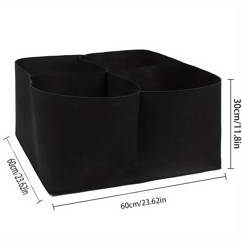 Fabric Raised Garden Bed 30x53 inches 4 Grids Raised Vegetable Bed