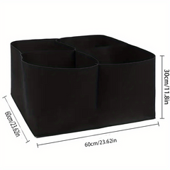 Fabric Raised Garden Bed 30x53 inches 4 Grids Raised Vegetable Bed