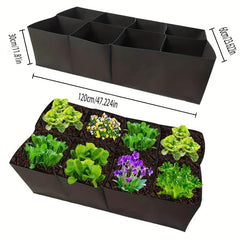 Fabric Raised Garden Bed 30x53 inches 4 Grids Raised Vegetable Bed