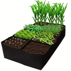 Fabric Raised Garden Bed 30x53 inches 4 Grids Raised Vegetable Bed