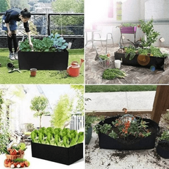 Fabric Raised Garden Bed Square Flower Planting Bag Vegetable Plant Pot