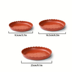 5pcs Plastic Planter Drain Trays for Patio Lawn & Garden