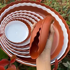 5pcs Plastic Planter Drain Trays for Patio Lawn & Garden