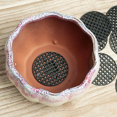 10pcs Bottom Grid Mat Flowerpot Mesh Pad Hole Mesh Mats Bonsai Basin Gasket