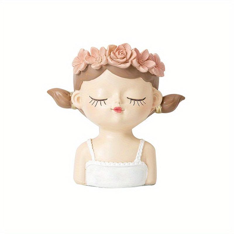 Fairy Girl Flower Pot Succulents Plant Resin Vase Indoor Outdoor
