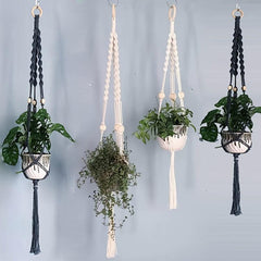 2pcs Macrame Plant Hanger Pot Hanging Holder Trellis Climbing Plants