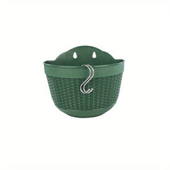 Rattan Woven Semicircle Hanging Wall Pot