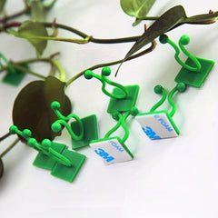 50pcs Climbing Wall Artifact for Green Plants, Self-adhesive Hook for Wall