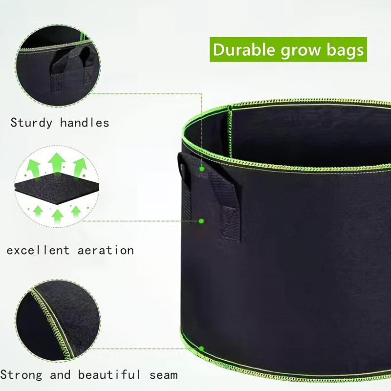 5 Gallon Grow Bags Heavy Duty Aeration Fabric Pots