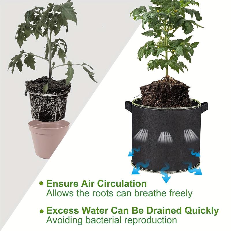 5 Gallon Grow Bags Heavy Duty Aeration Fabric Pots