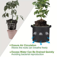 5 Gallon Grow Bags Heavy Duty Aeration Fabric Pots